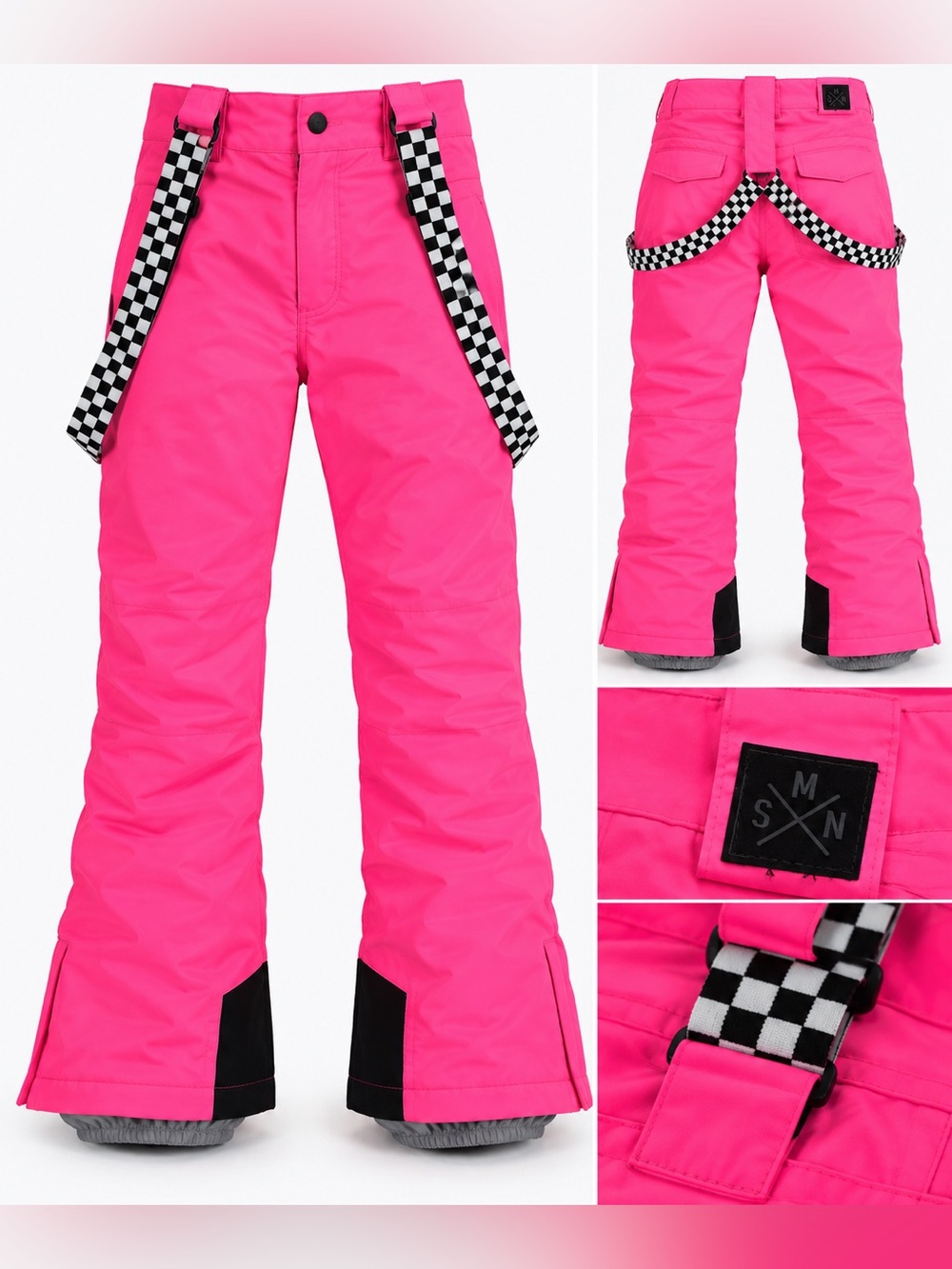 SMN Snow Highland Neon Pink Snowboard Ski Pants, Size M – NWT